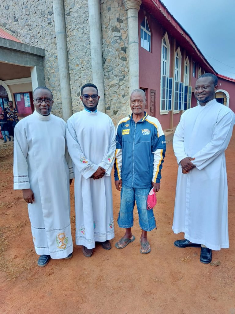 Rev. Fr. Parfait Gbolohoe, SMA arrival as Parish Priest Saint Peter Catholic Church, Agbowa